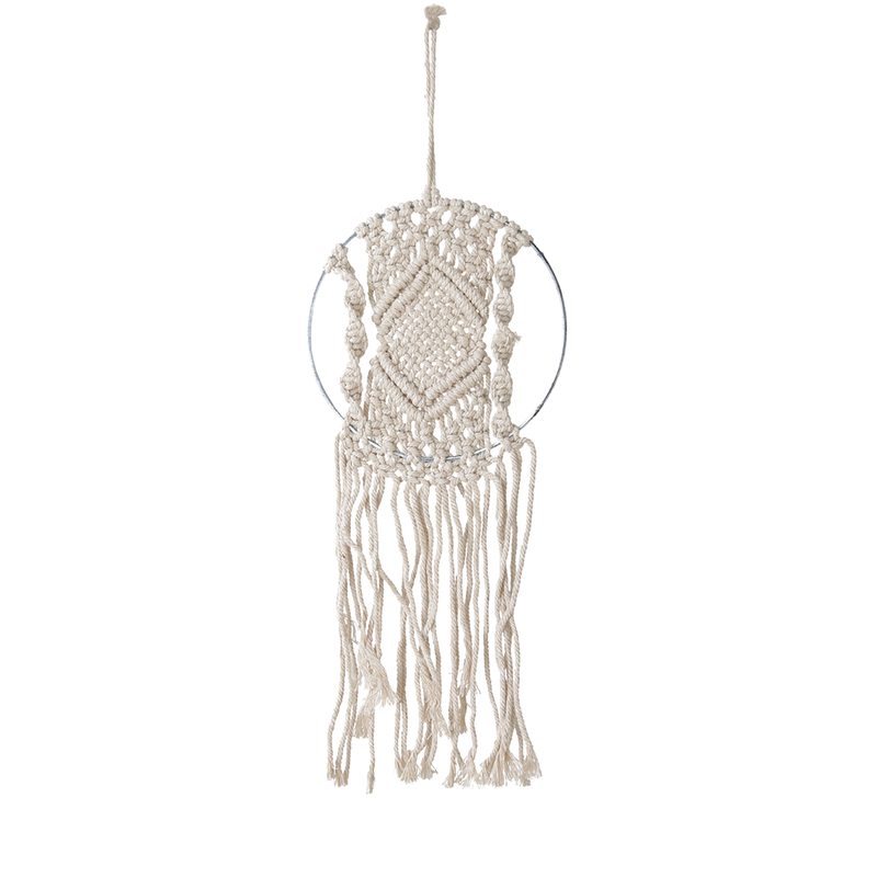 Suspension en macramé AYURA coloris beige