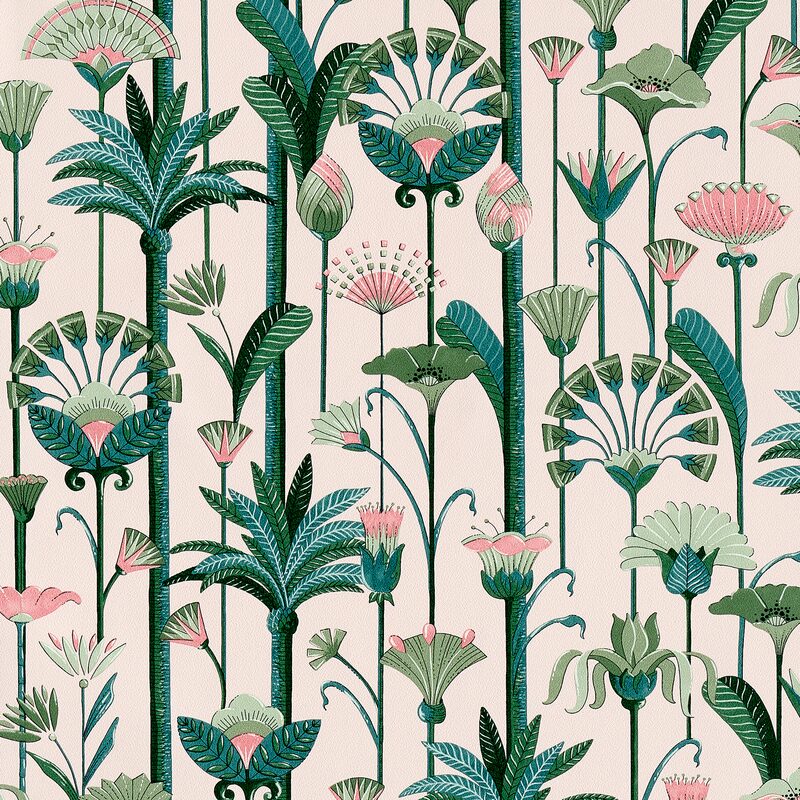 Papier peint intissé BABYLONE coloris rose pastel