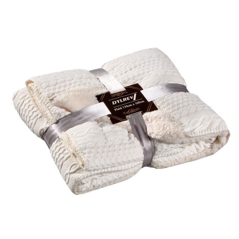 Plaid polaire CHAMI coloris beige