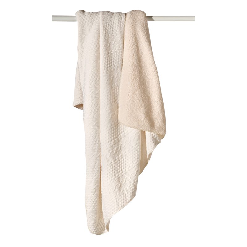 Plaid polaire CHAMI coloris beige