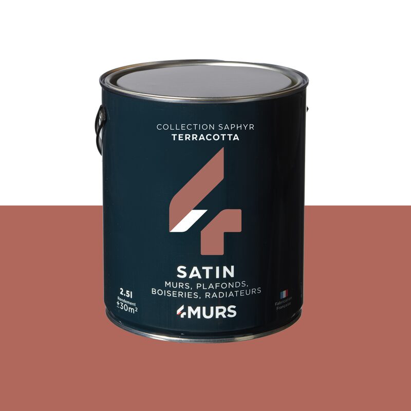 Peinture Multi-supports SAPHYR Alkyde terracotta Satiné 2,5 L