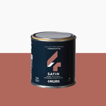 Peinture Finition SAPHYR Alkyde terracotta Satiné 0,5 L