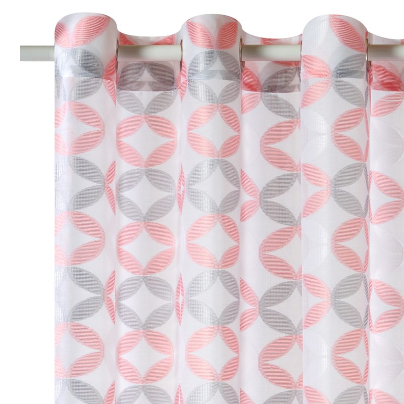 Voilage OWEN coloris corail 140 x 240 cm