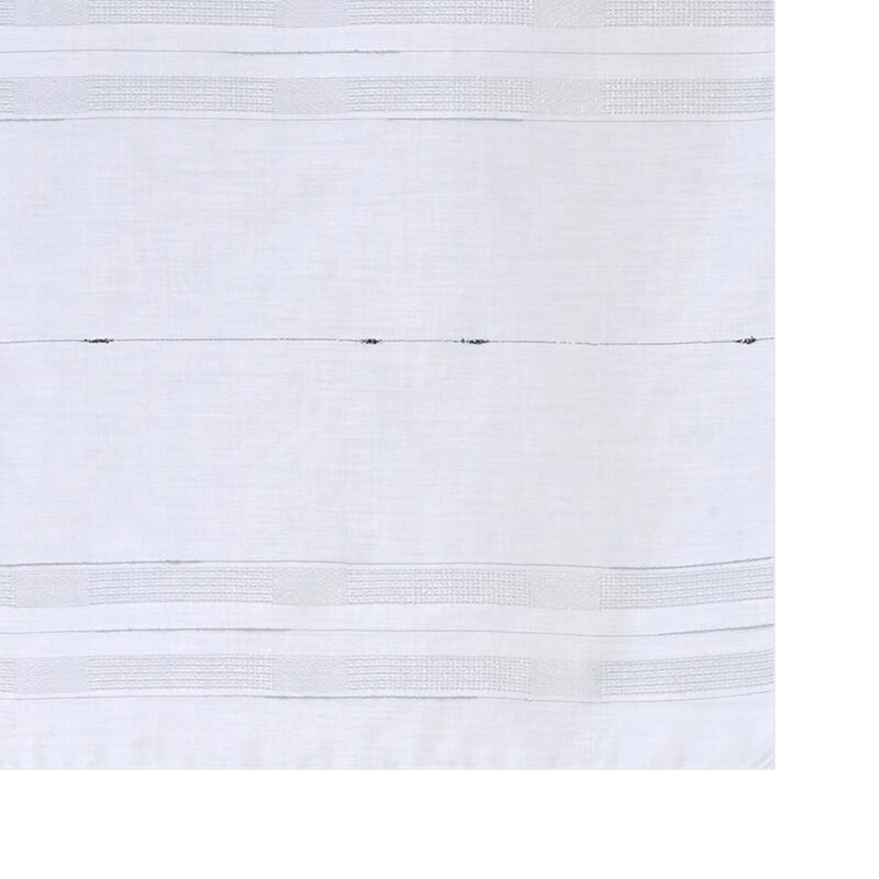 Vitrage SILLON coloris blanc 45 x 125 cm