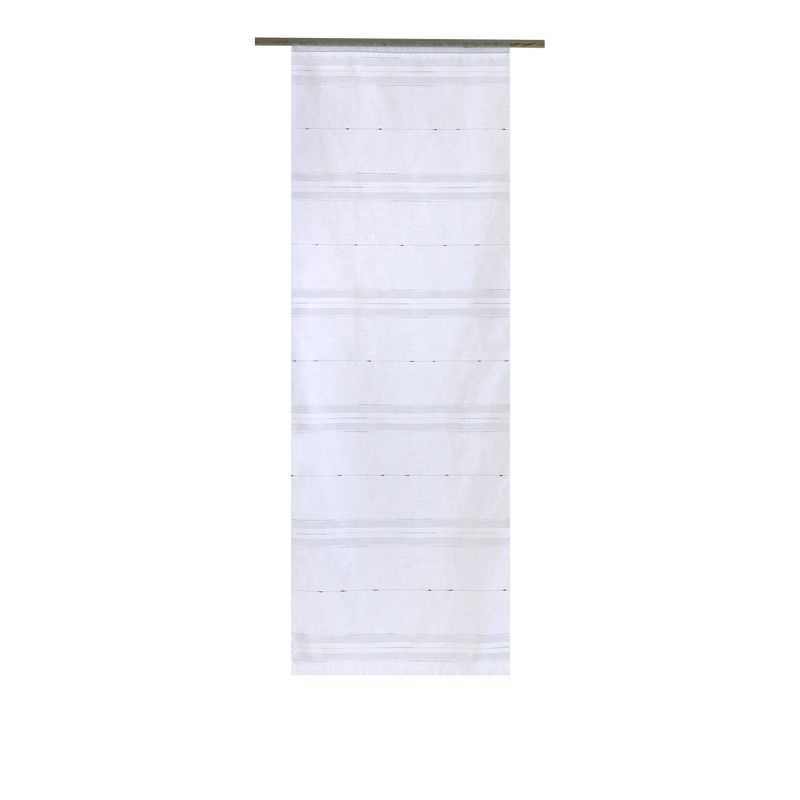 Vitrage SILLON coloris blanc 45 x 125 cm