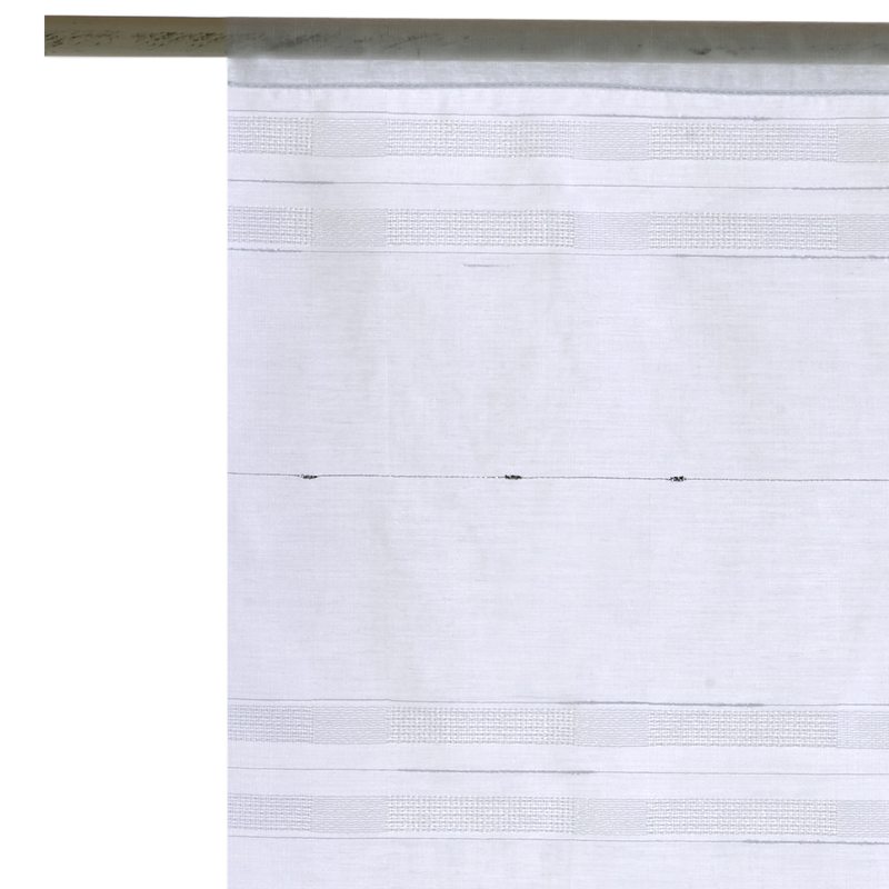 Vitrage SILLON coloris blanc 45 x 125 cm