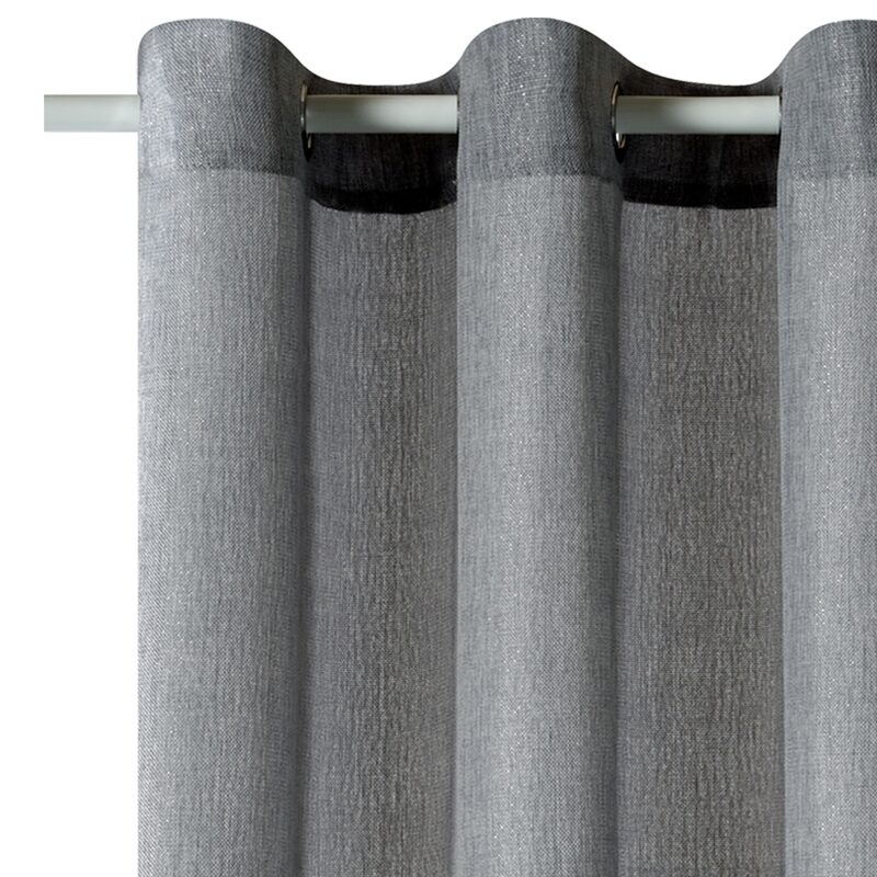 Rideau PRECIEUX coloris gris 140 x 260 cm