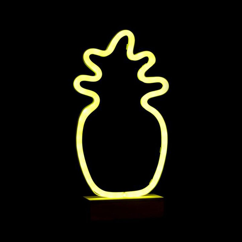 Objet lumineux PINEAPPLE LIGHT coloris jaune 17 x 35 cm