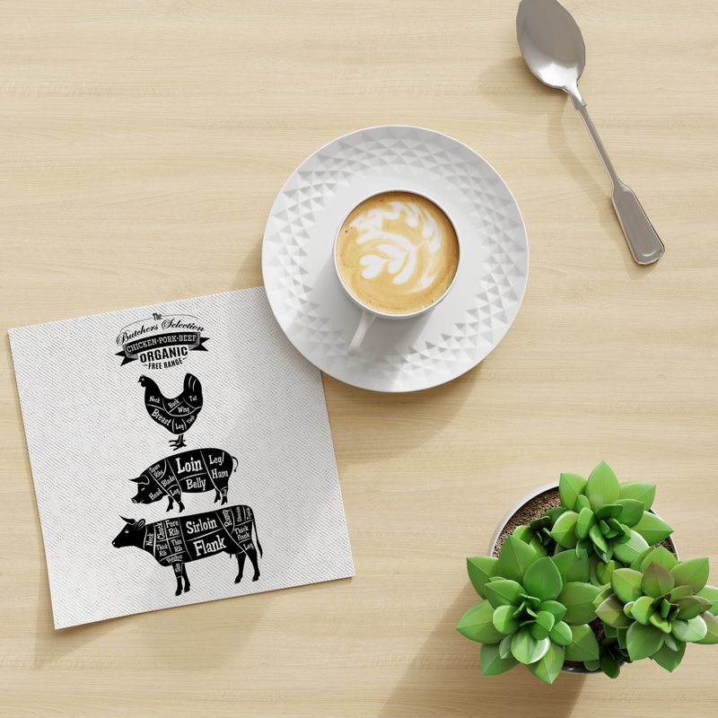Serviette en papier BISTRO coloris noir