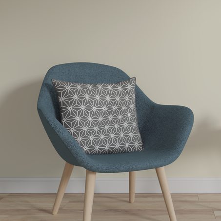 Housse de coussin CRISTAL coloris gris 40 x 40 cm