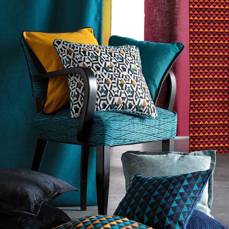 Housse de coussin KIM coloris noir 40 x 40 cm