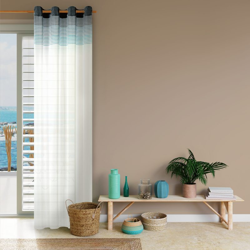 Voilage EOLE coloris aqua 140 x 240 cm