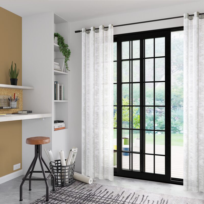Voilage ETAN coloris gris 140 x 240 cm