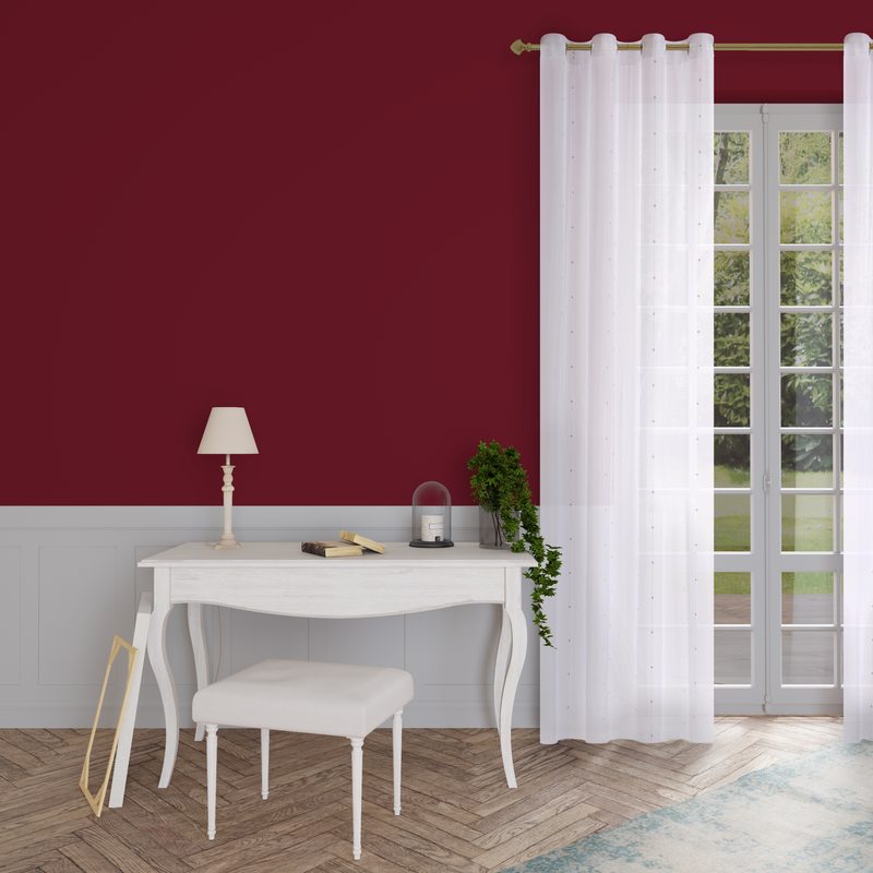Voilage COMÈTE coloris blanc 140 x 260 cm