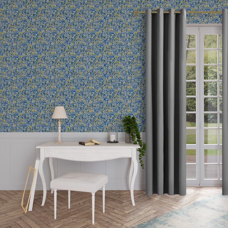 Rideau 100% occultant AMENA coloris gris 140 x 250 cm