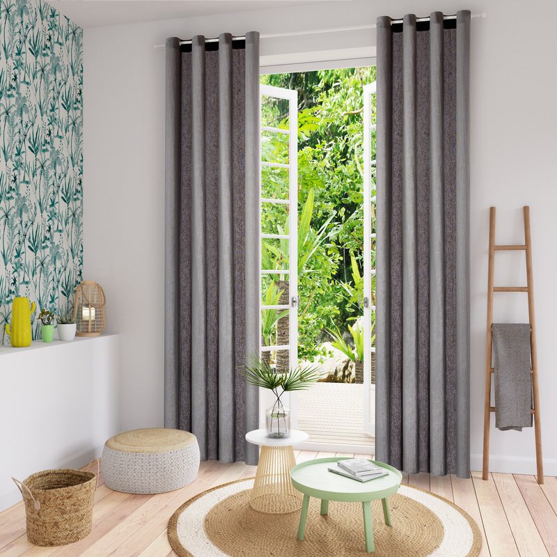 Rideau MARENGA coloris gris 140 x 250 cm