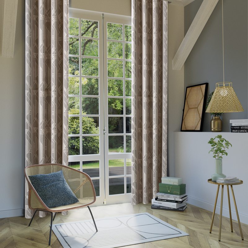 Rideau ALISON coloris gris 140 x 260 cm