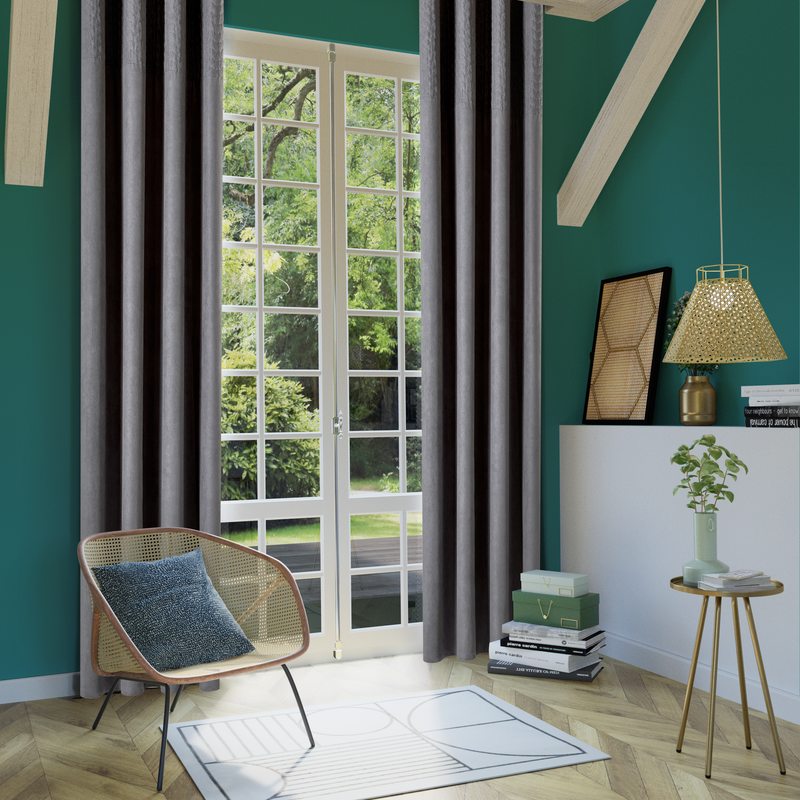 Rideau SOFTY coloris gris 140 x 260 cm