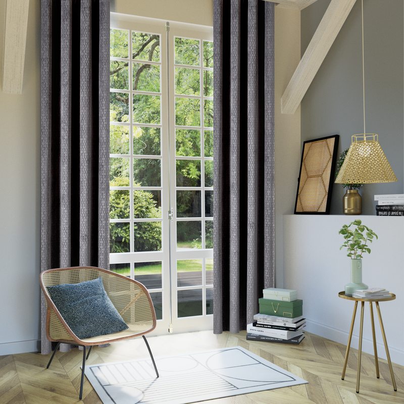 Rideau MELBOURNE coloris gris anthracite 135 x 260 cm