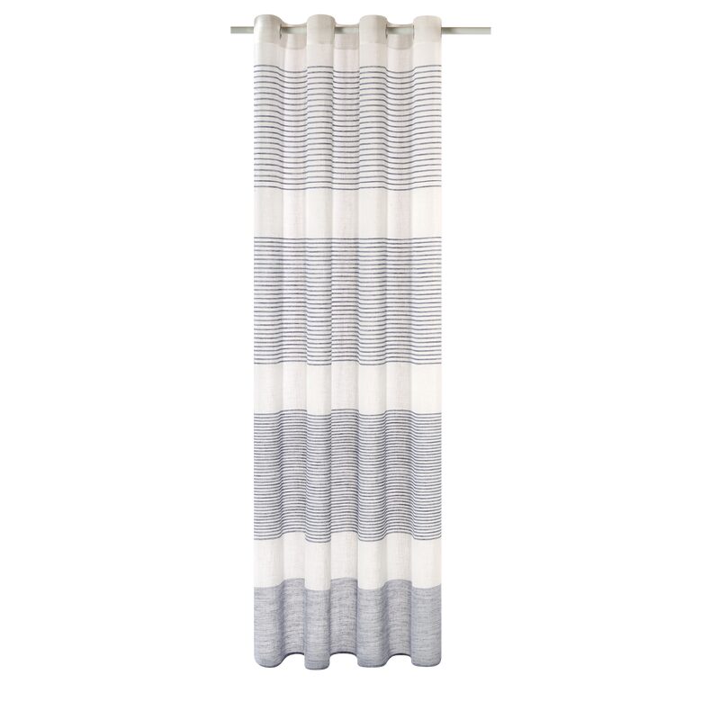 Voilage STRIPES coloris bleu horizon 140 x 240 cm