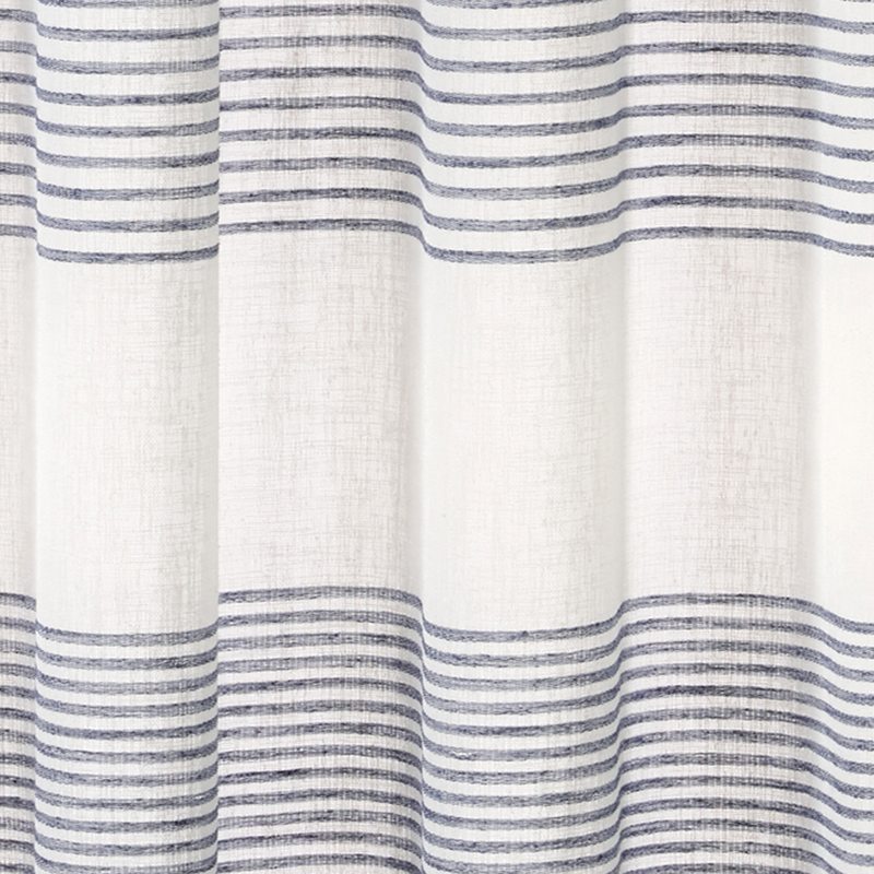 Voilage STRIPES coloris bleu horizon 140 x 240 cm