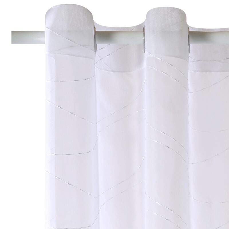 Voilage RIVAGE coloris blanc 150 x 260 cm