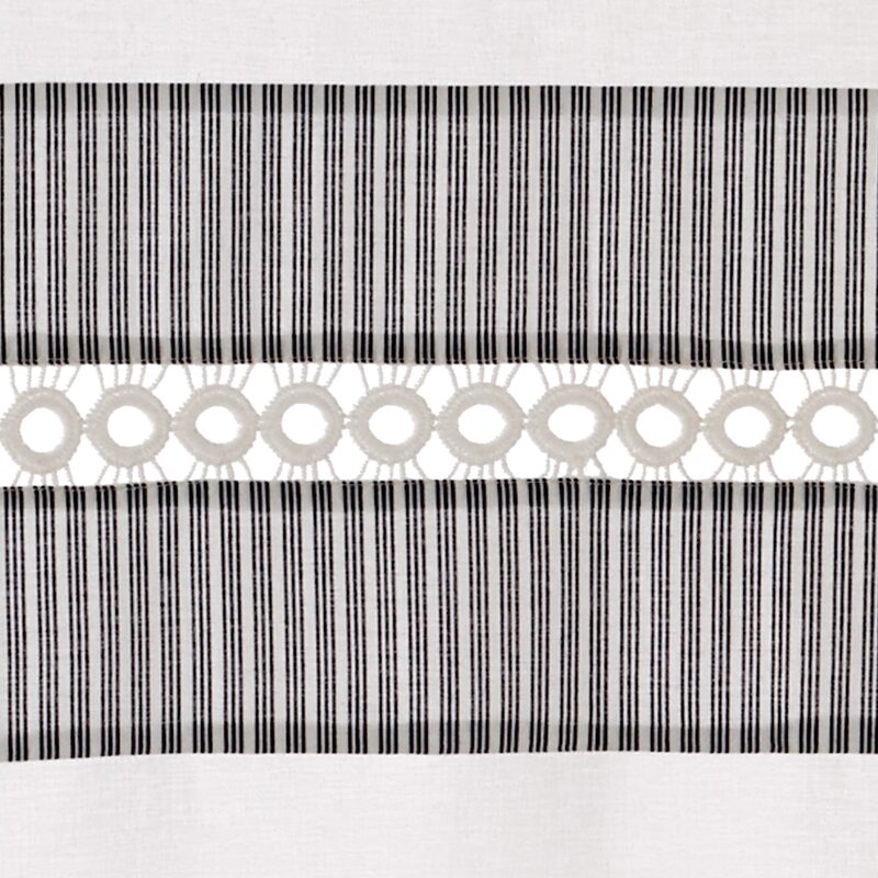 Vitrage LISBONNE coloris noir 60 x 120 cm