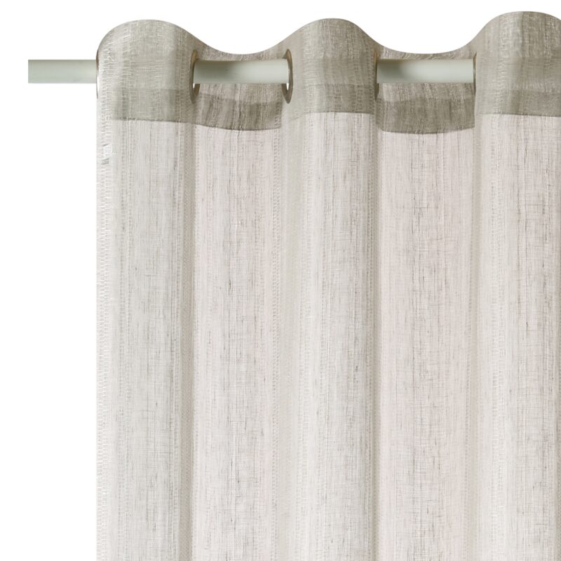 Voilage Lin GHIANA coloris perle 140 x 260 cm