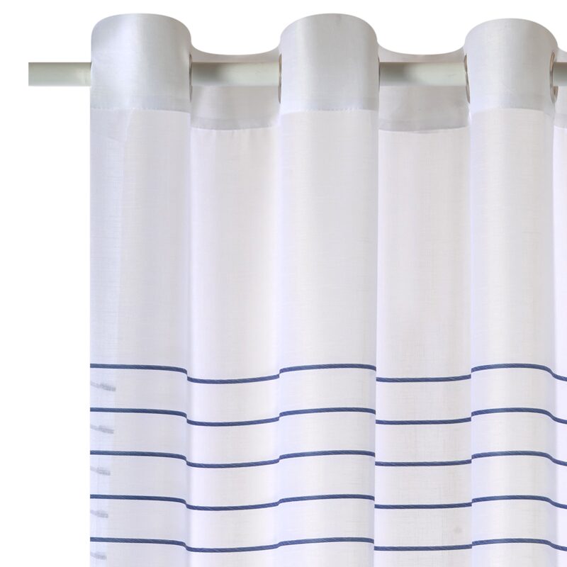 Voilage SAILOR coloris bleu marine 140 x 240 cm