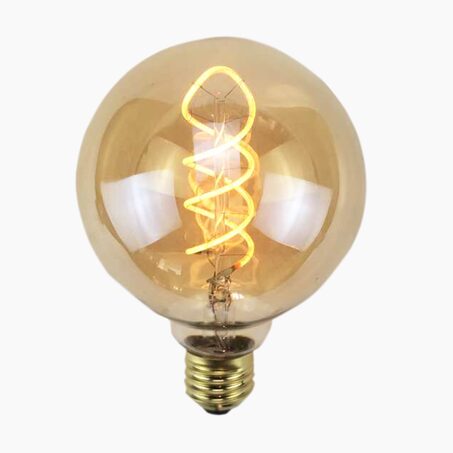 Ampoule LED GLOBE AMBRE FILAMENT 25W E27 95 mm jaune 14 x 9,5 cm
