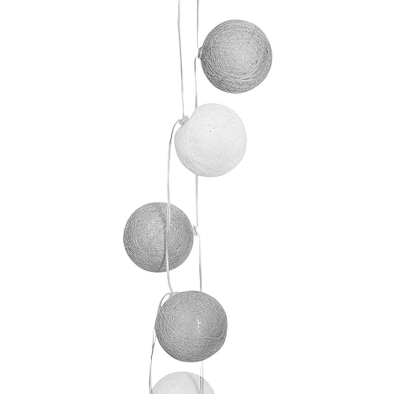 Guirlande lumineuse boule KIMY coloris gris