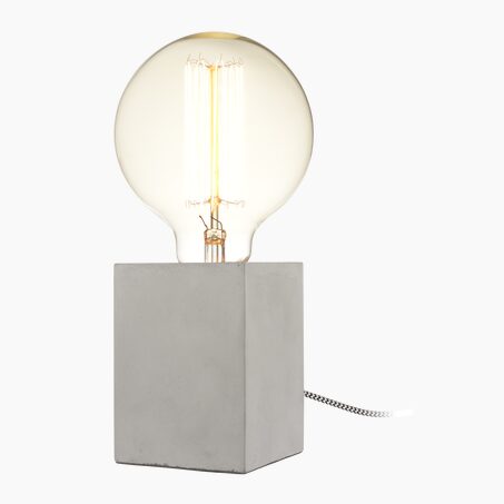 La Chaise Longue Lampe de table CUBE BETON gris béton 27 x 12 cm
