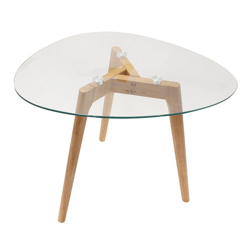Table d'appoint ANDRE coloris transparent 60 x 43 cm