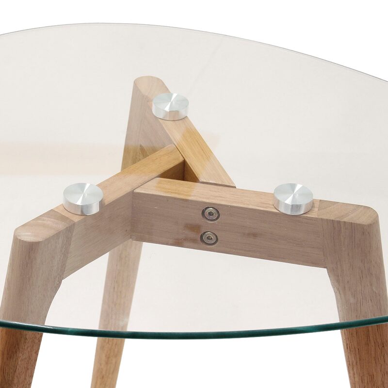Table d'appoint ANDRE coloris transparent 60 x 43 cm