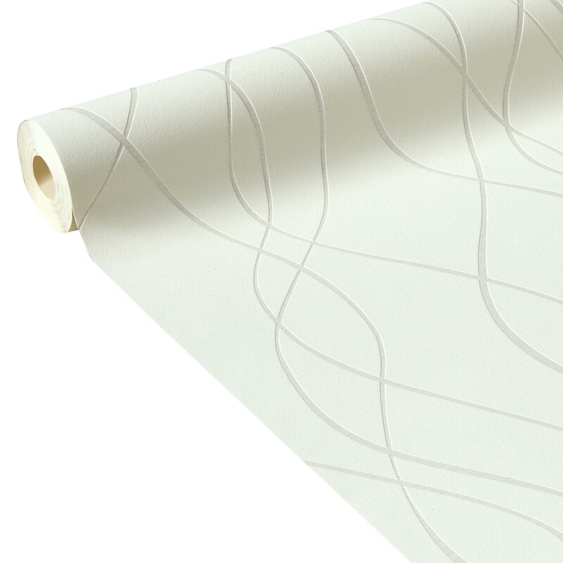 Papier peint vinyle TRENTO coloris blanc