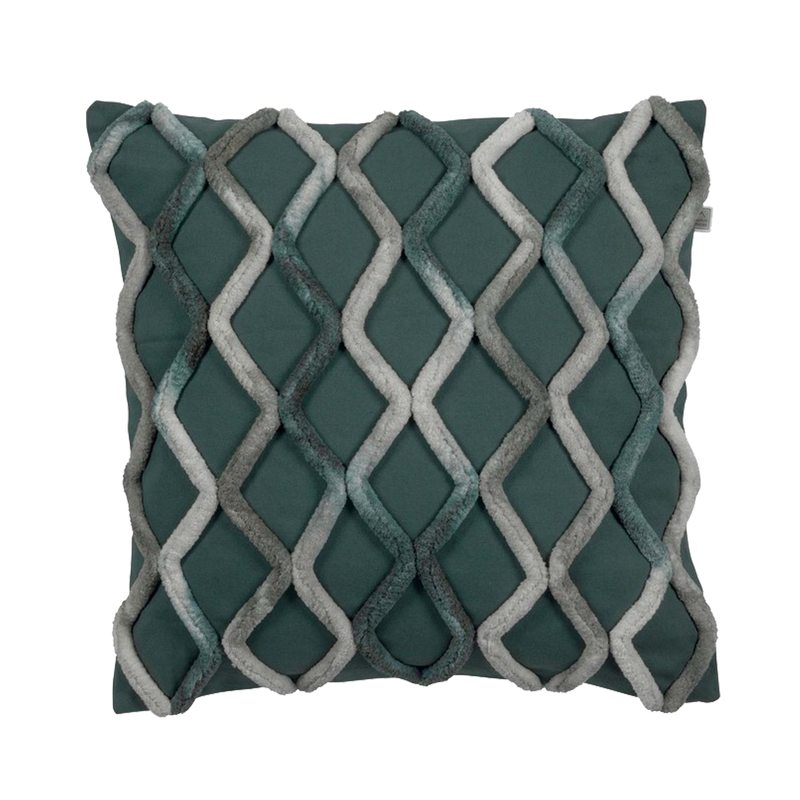 Coussin ASTIAN coloris vert émeraude 45 x 45 cm