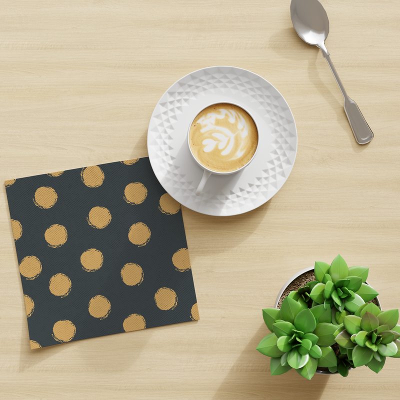 Serviette en papier DOTSY coloris noir
