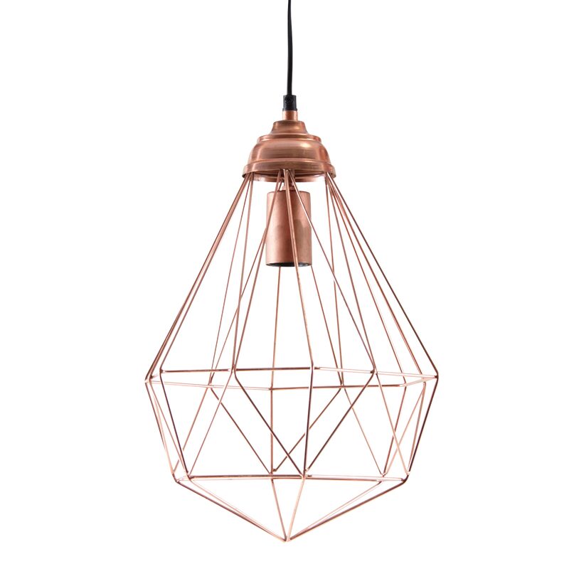 Suspension BUNDAVER coloris cuivre rose 42 x 30 cm