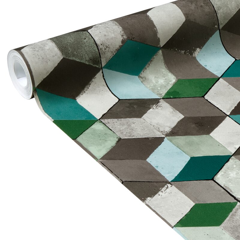 Papier peint intissé MORRIZEY coloris gris béton