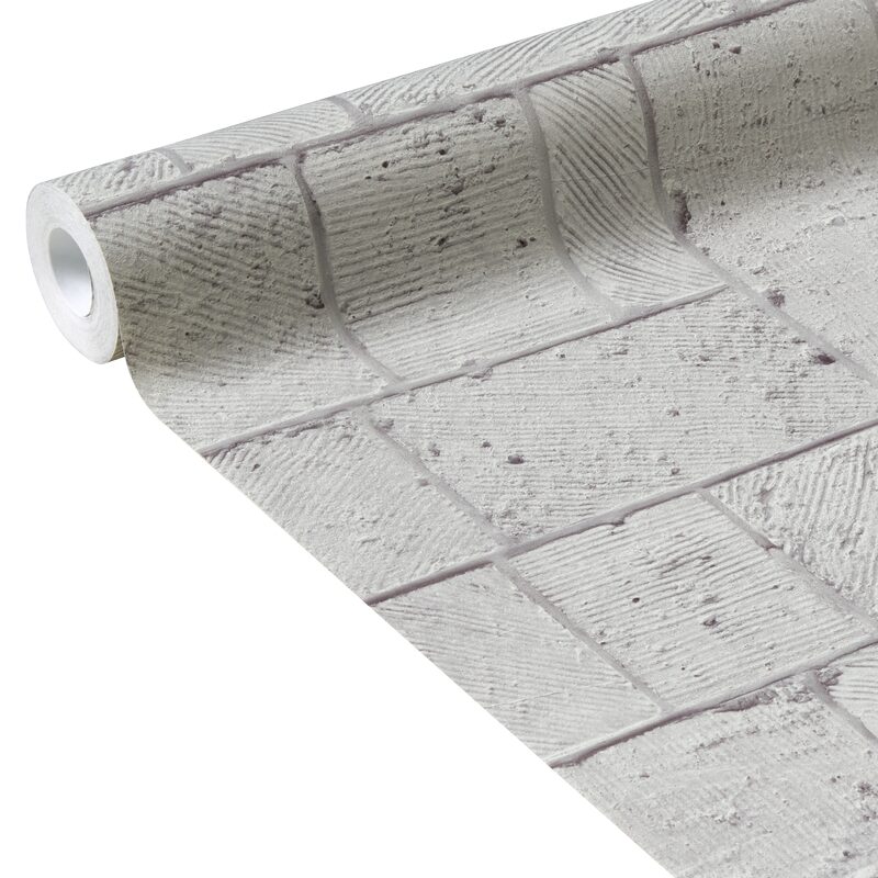 Papier peint intissé TYSON coloris gris béton