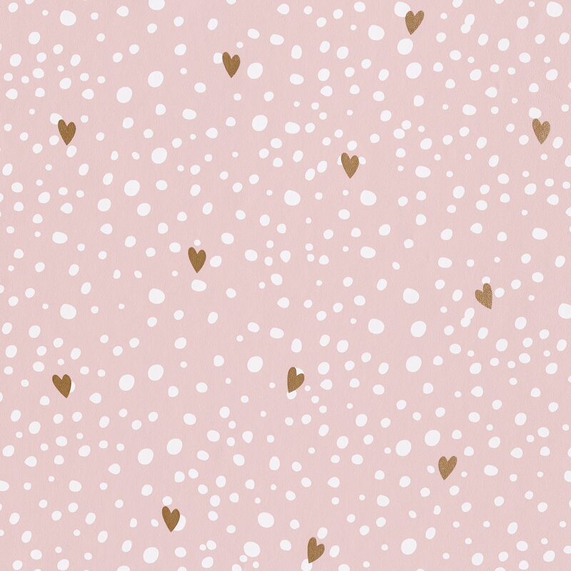 Papier peint intissé JOSEFINA coloris rose poudré