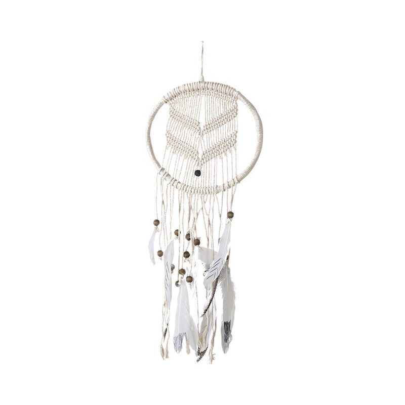 Suspension en macramé CHANA coloris écru