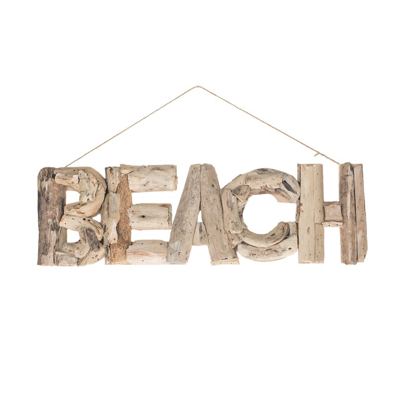 Lettrage BEACH MOOD coloris beige