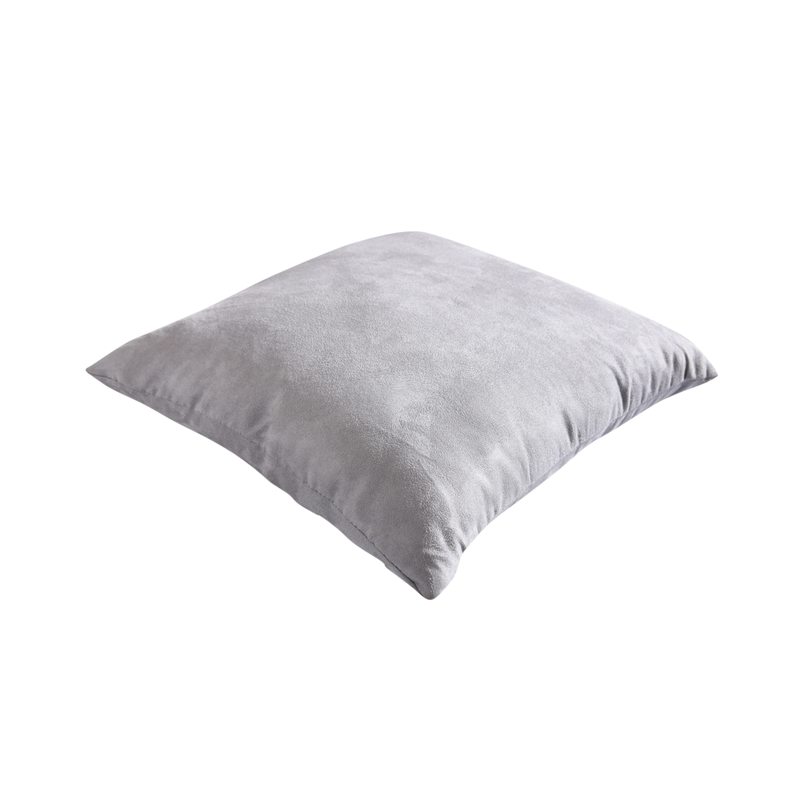 Coussin VELVET coloris gris perle 45 x 45 cm