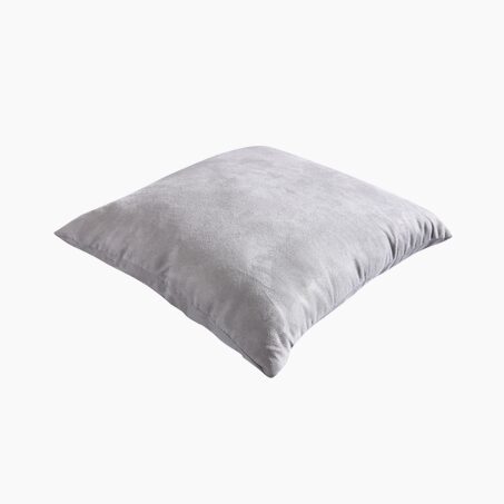 Coussin VELVET coloris gris perle 45 x 45 cm