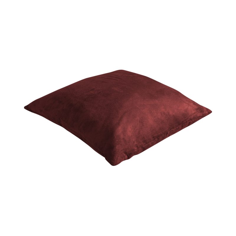 Coussin VELVET coloris rouge marsala 45 x 45 cm