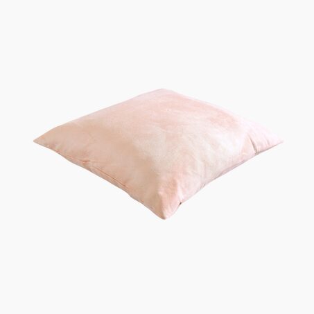 Coussin VELVET coloris rose blush 45 x 45 cm