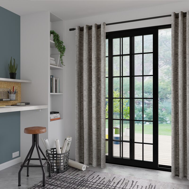 Rideau CHAMBRAY coloris brun 140 x 260 cm