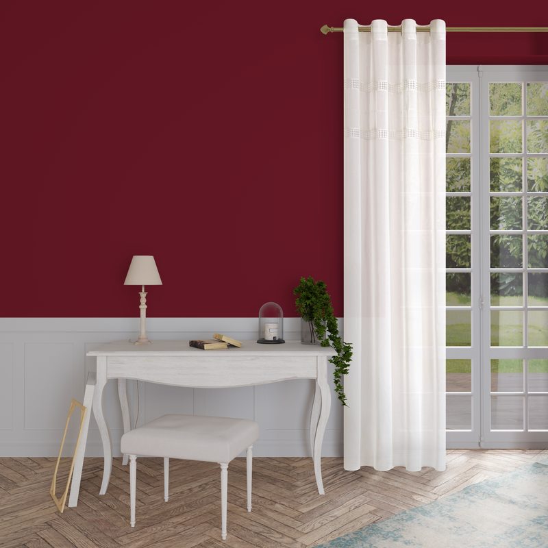 Voilage VALENTINE coloris écru 140 x 240 cm