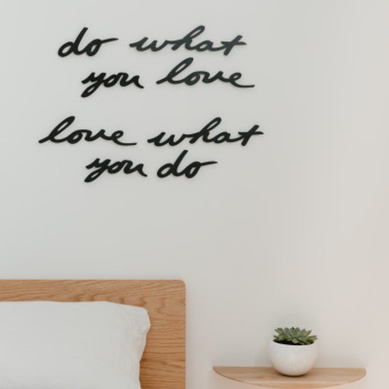 Sticker en relief MANTRA WALL coloris noir